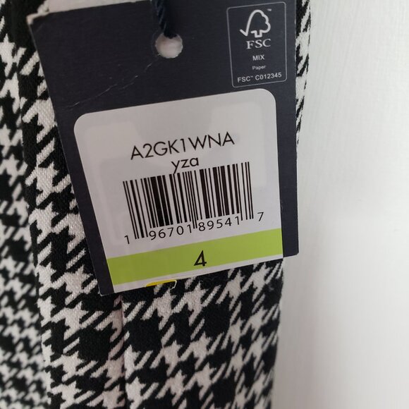 Tommy Hilfiger NWT Houndstooth Plaid Dress Sleeveless Sheath Womens Size 4 - Picture 4 of 9